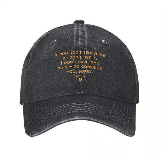 Boné com Frase Notável de Satoshi